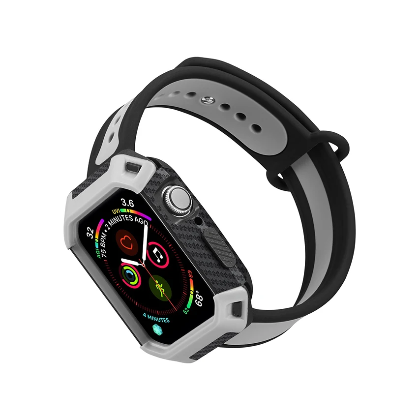 Для Apple Watch 4 40 мм 44 тонкий 2 в 1 ТПУ PC доспехи рамка 360 Полное покрытие Чехлы для Iwatch 4S