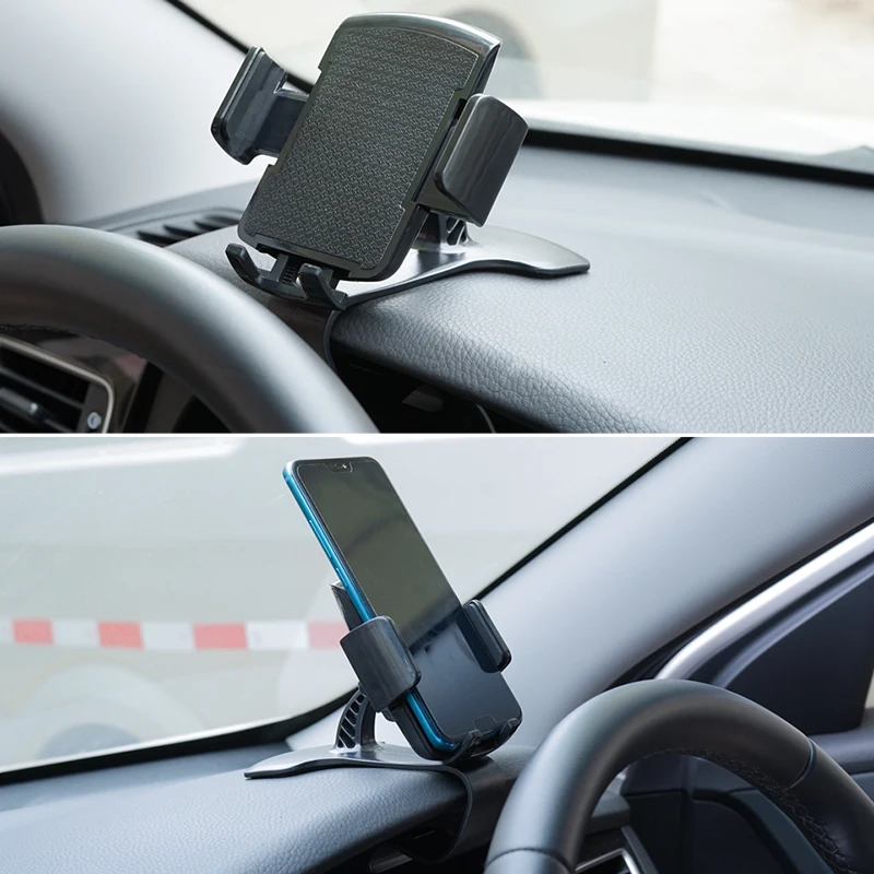 

Fimilef Newest 360 Rotation Adjustable HUD Car Dashboard Phone Holder GPS Clamp Clip Stand for Samsung Galaxy S9 Car PhoneStand