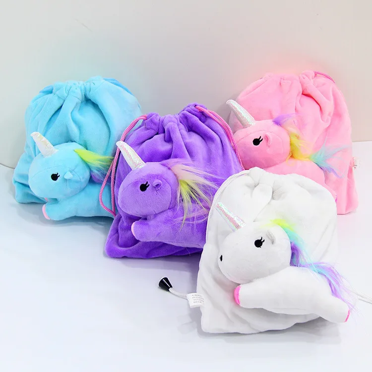 21x19 см мультфильм Единорог Творческий Drawstring рисовать карман Сумка для хранения