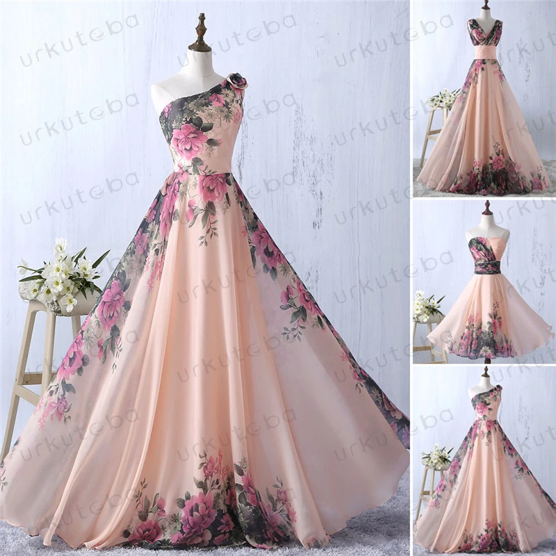 Evening Party Dress 4 Patterns Available Summer Floral Ball Prom Gown Women Formal Wedding Long&ampShort | Женская одежда