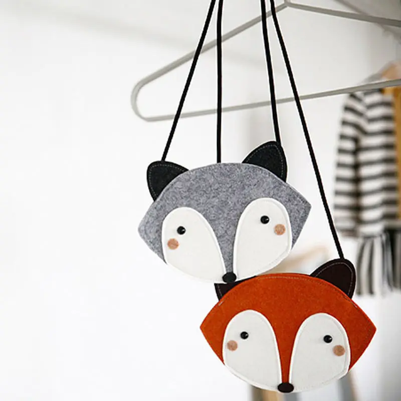 Плюшевый Рюкзак с лисой для маленьких девочек сумка через плечо ручной кошелек