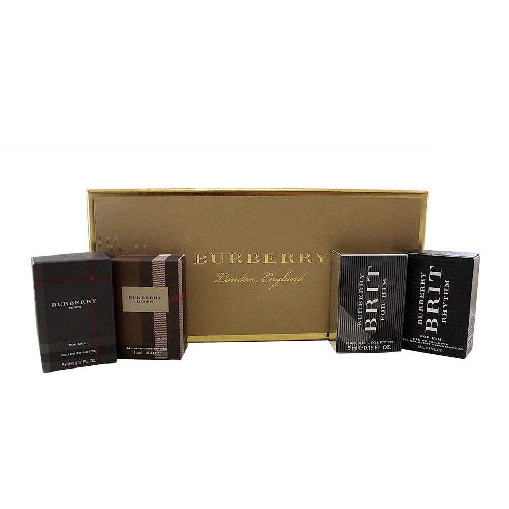 Коллекция Burberry 4 шт. Подарочный набор (миниатюрная Туалетная вода 0 15 унции Brit + Rhythm