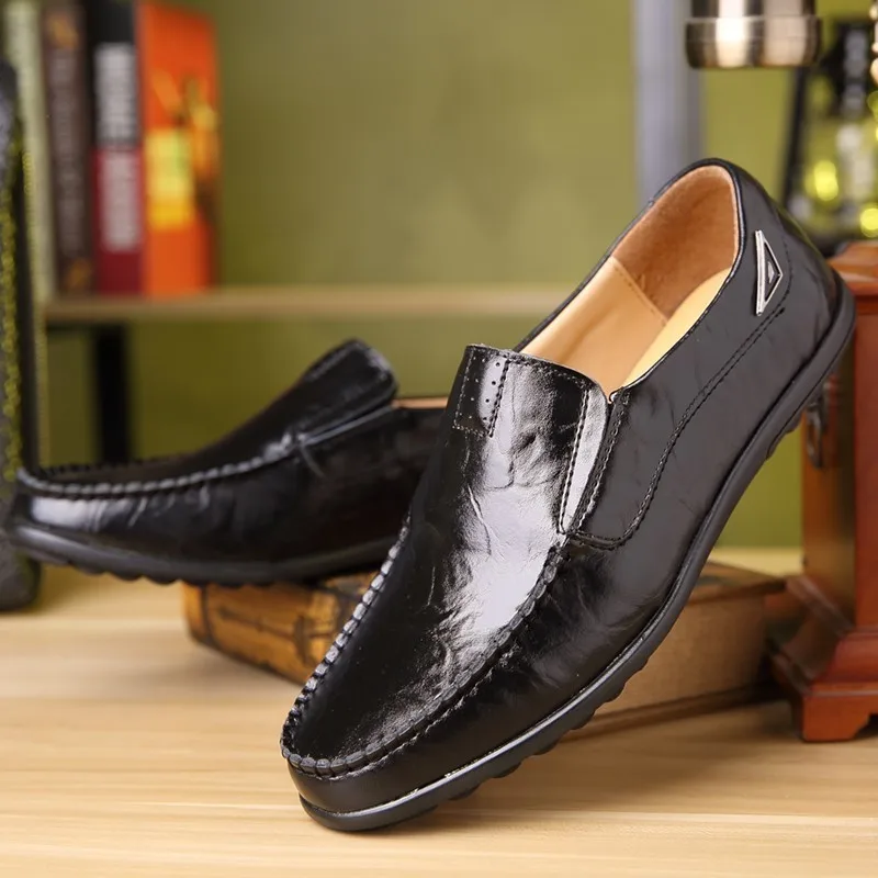 ZHENGOU new fall British business bean shoes real leather lazy man soft sole breathable men's casual shoe trend 2018 | Обувь