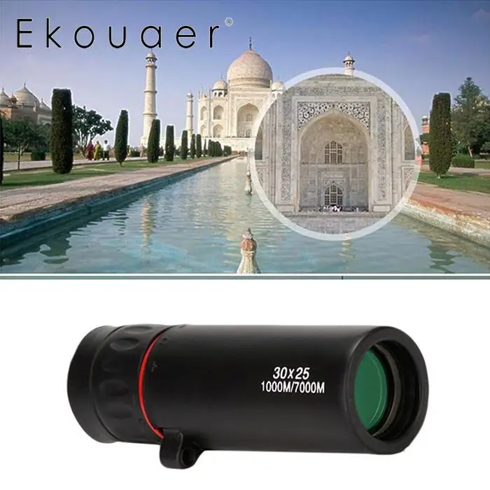 Portable Telescope 25 Travel etc 25mm Outdoor 30 x Fashion Black Monocular Night Casual HD Vision | Инструменты