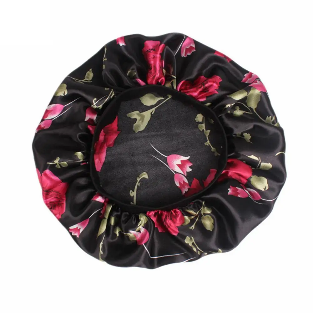 Adeeing Soft Satin Hair Bonnet For Women Girls Silk Sleeping Showering Washing Face Salon Cap | Дом и сад