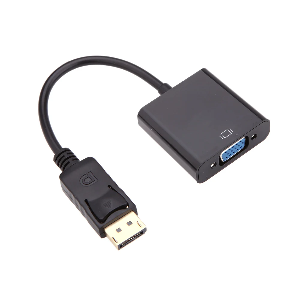 Портативный переходник 1080p DP DisplayPort папа-VGA мама Кабель-адаптер аудио-видео кабель