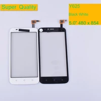 10pcslot for huawei ascend y625 y625 u51 touch screen touch panel sensor digitizer front outer glass lens touchscreen no lcd