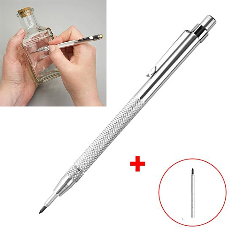 Aluminum Carbide Scriber Hard Metal tile Cutting Machine Lettering Pen with Magnet Etching Engraving Penfor Glass Ceramics