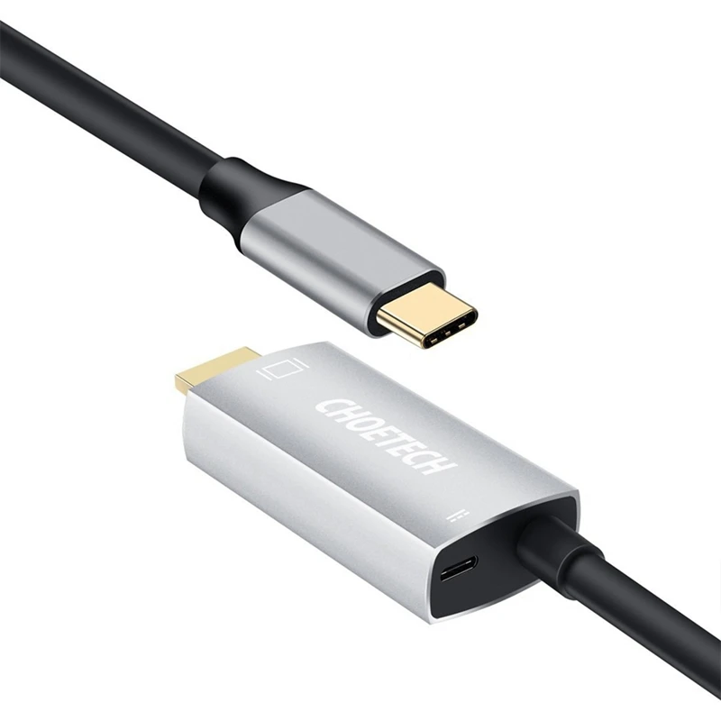 CHOETECH USB 3 1 Type C к Hdmi кабель адаптер Thunderbolt совместим с 60W PD зарядным портом для Macbook