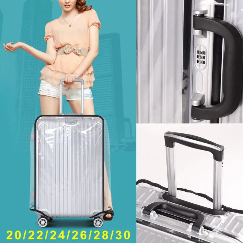 Protector Cover Dust proof Waterproof Suitcase Protective Covers Durable Thickened PVC Transparent Luggage Rain | Дом и сад