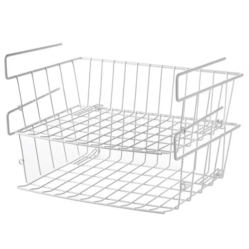Под полка-корзина для хранения 2 шт. под шкаф корзина из проволоки органайзер два