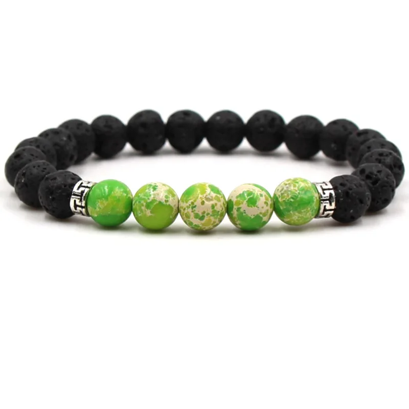 5 Tigereye White Chakras Yoga Stone Elastic Force Bracelet Hand String Beads Bracelets For Women Men Hyperbole lava jewelry | Украшения и
