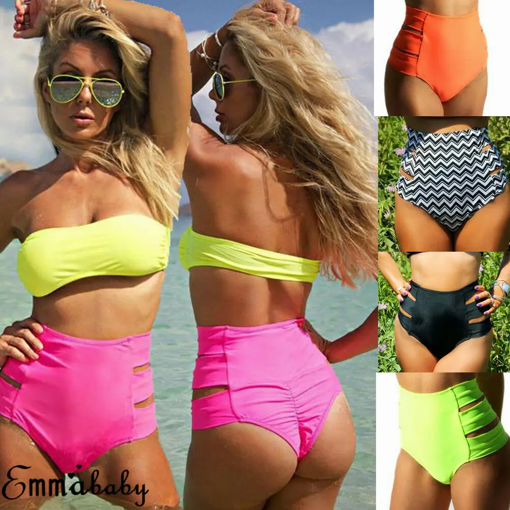 Женские сексуальные трусики бикини бразильские V Cheeky Ruched купальники с высокой