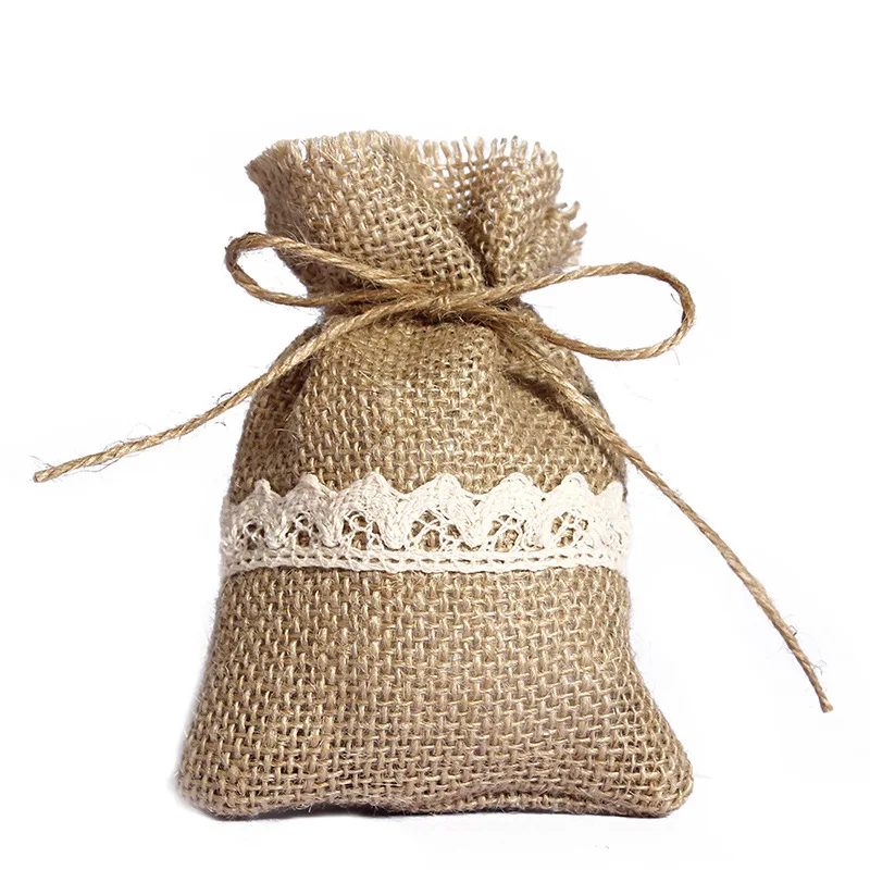 

20PCS 10x14CM Burlap Bags Natural Jute Large Burlap Pouch Sack Favor Bag for Showers Weddings Parties and Receptions