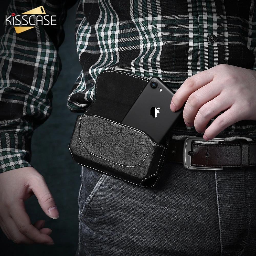 KISSCASE модный кожаный ремень для телефона 4 7 &quotуниверсальный чехол iPhone 6 6S 8 5 5S 5&quot