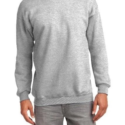 Port &amp Company PC90T Mens Essential Fleece Crewneck Sweatshirt Ash - Large Tall |