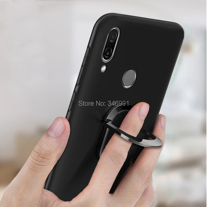 Чехол для Meizu Note 9 роскошный мягкий черный силиконовый магнитный автомобильный