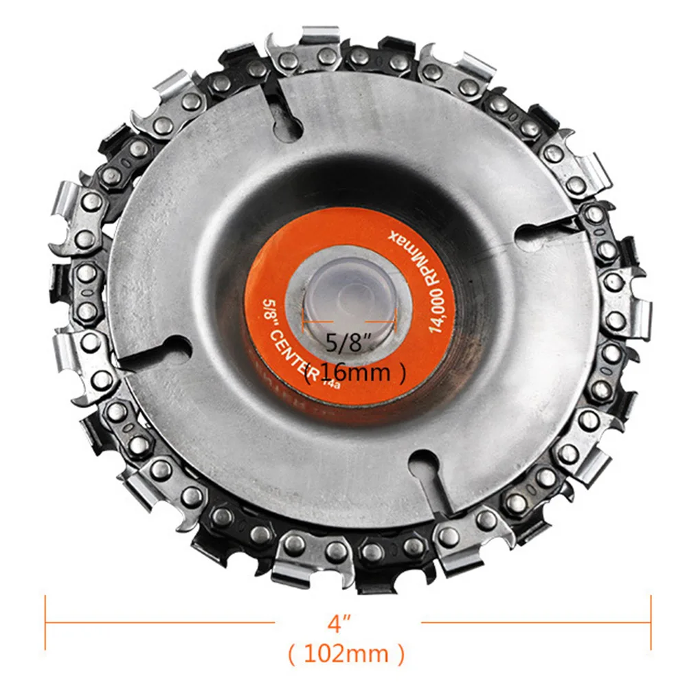 

4Inch Grinder Disc and Chain Tooth Fine Cut Chain Set for Woodworking Angle Grinders Chain saw Chainsaw Power Tool Accessories