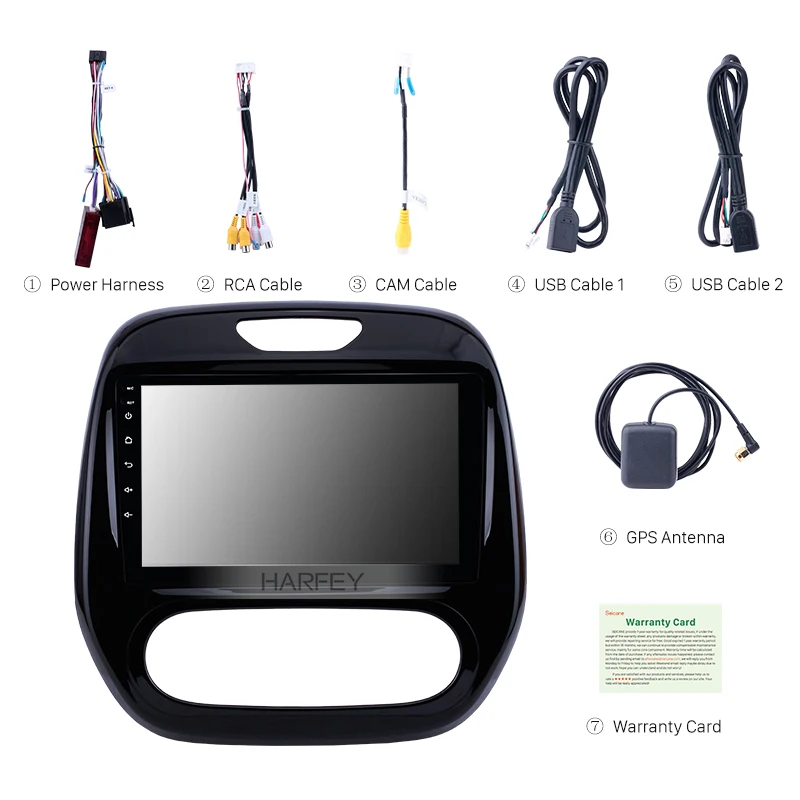 Автомагнитола Harfey 9 дюймов Android 8 1 для Renault Captur CLIO 2011-2016 Samsung QM3 Авто Радио A/C
