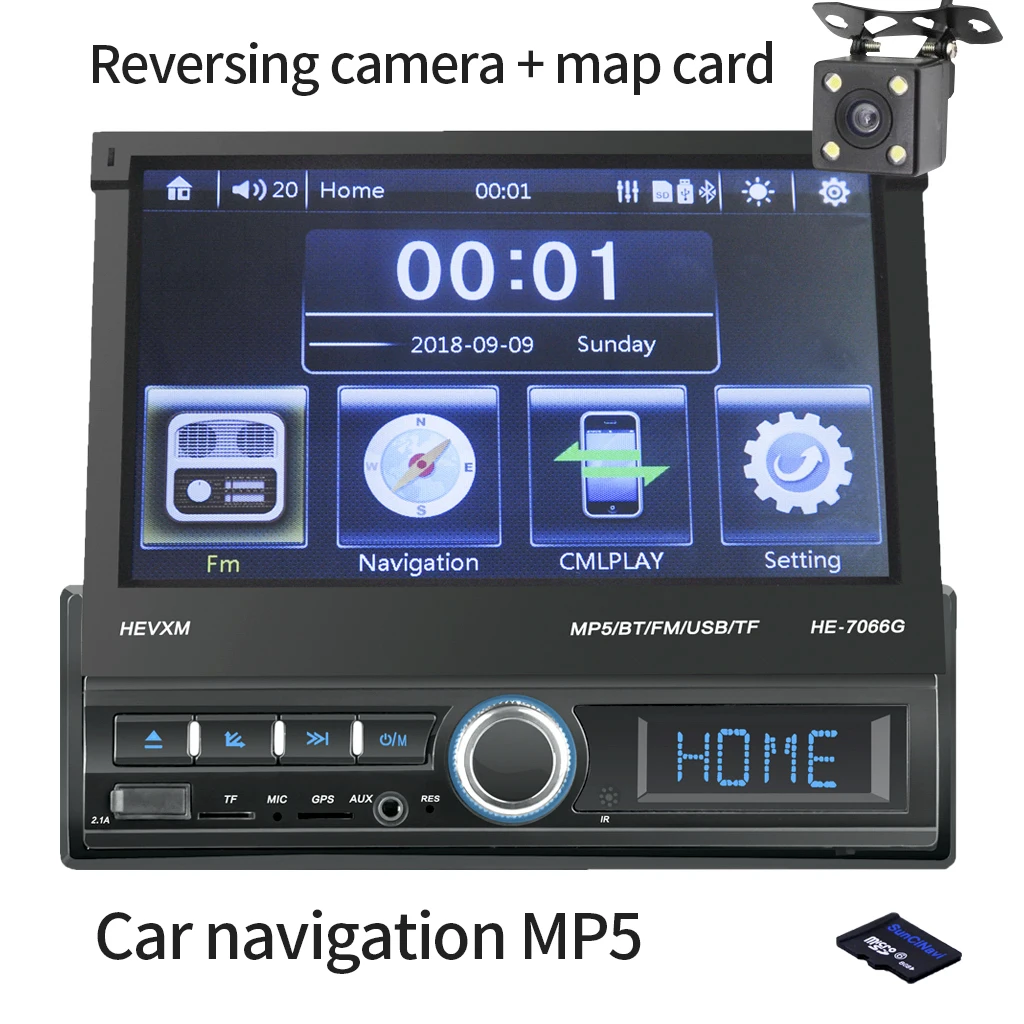 2.1A Быстрая зарядка Bluetooth Автомобильный термоусадочный экран GPS навигация MP5