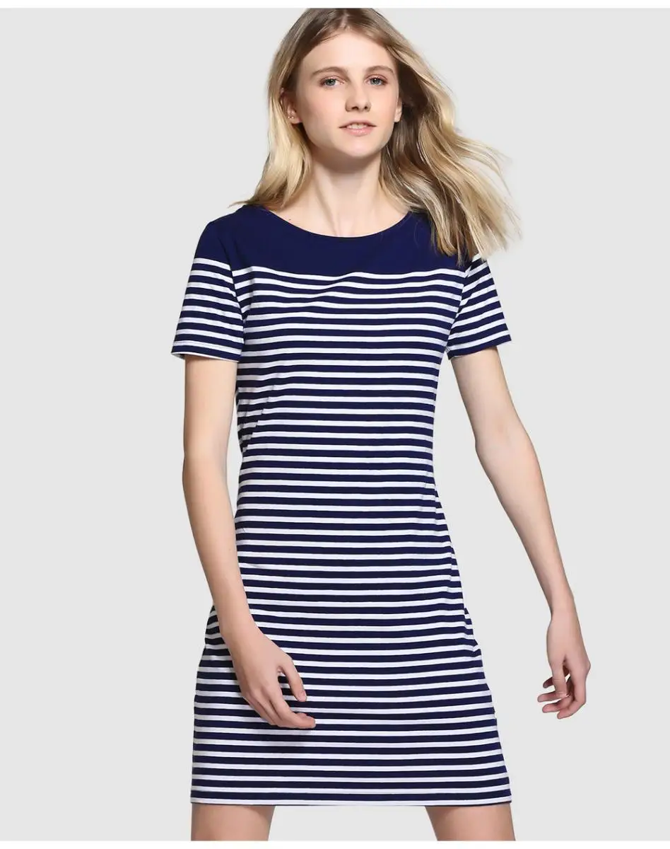 Женское платье Молодежная формула в полоску с пуговицами|Женские платья| |