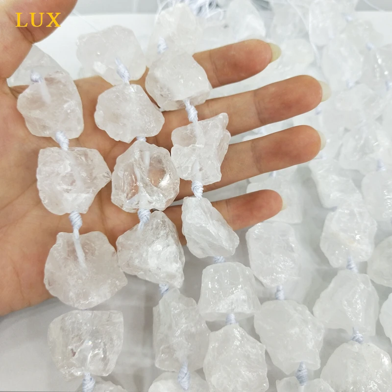 Шарм самородки случайный натуральный кварц Чистый Кристалл бусины узел полная