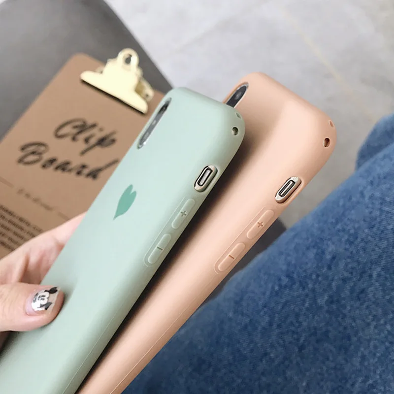 Чехол для телефона USLION Love Heart iPhone X XS XR Xs Max мягкий силиконовый чехол из ТПУ ярких