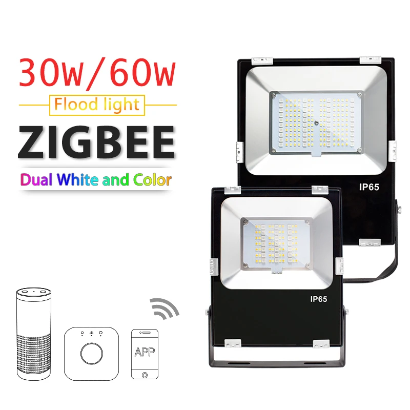 ZIGBEE ZLL светодиодный прожектор 30 Вт/60 Вт RGB + CCT WWCW Контроль цветовой температуры