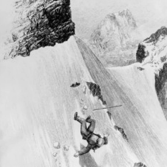 Опасное падение Эдварда Уимпера Маттерхорна Швейцария по unknown постер с артистом