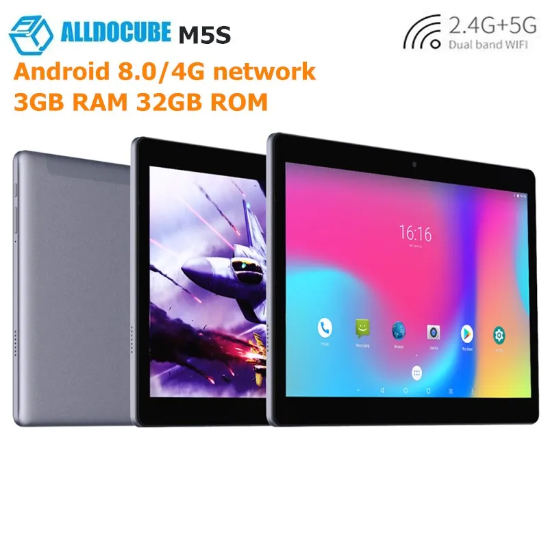 ALLDOCUBE M5S 4G Phablet Tablets 10.1'' Dual SIM Card Deca Core Android 8.0 Phone Call 3GB+32GB 5MP Cameras Tablet PC | Компьютеры