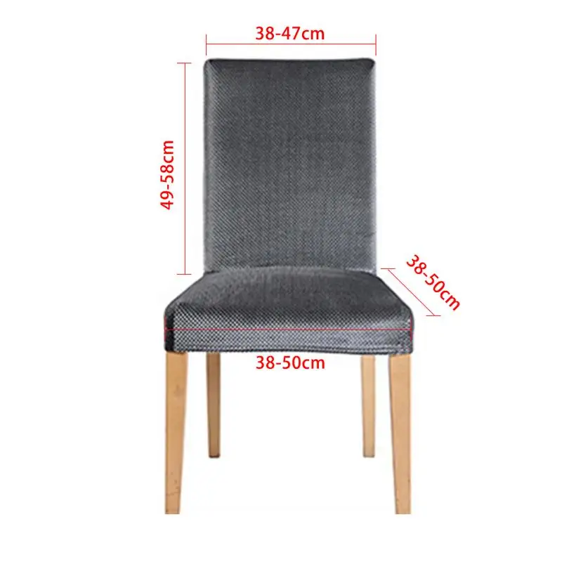 

Plaid Polar Fleece Thickened Chair Cover Elastic Wedding Banquet Hotel Slipcovers Antifouling High Back Seat Chairs Protector