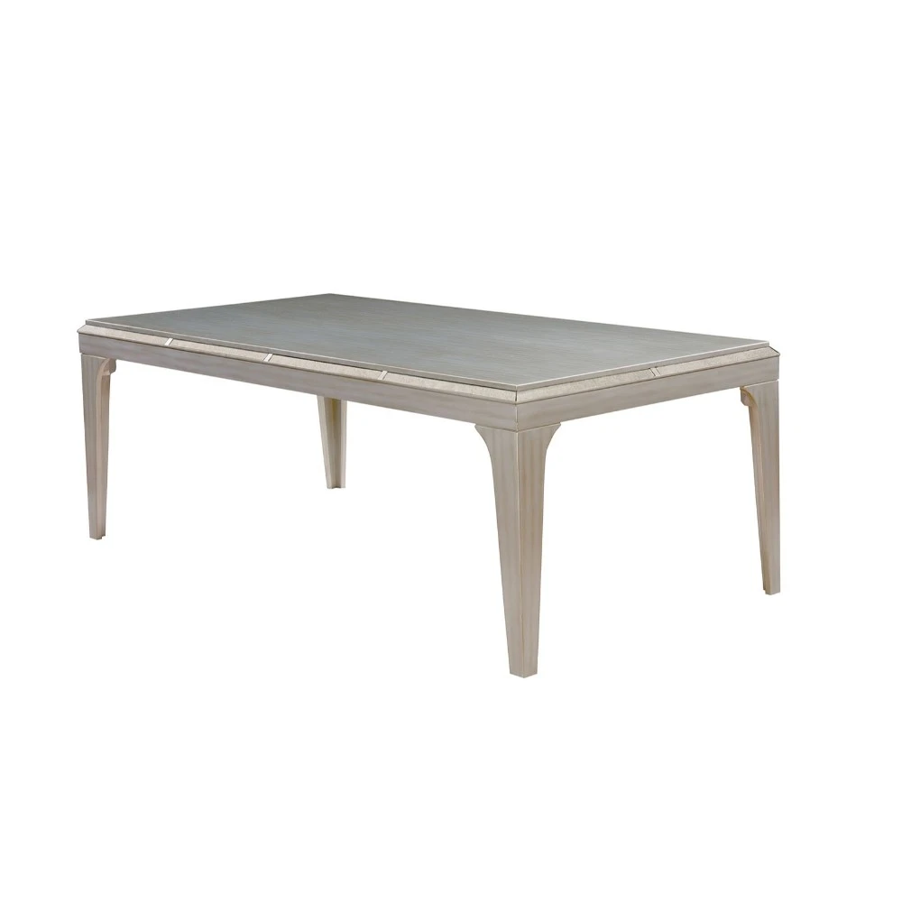 Diocles Contemporary Style Dining Table With Tapered Legs Silver | Мебель
