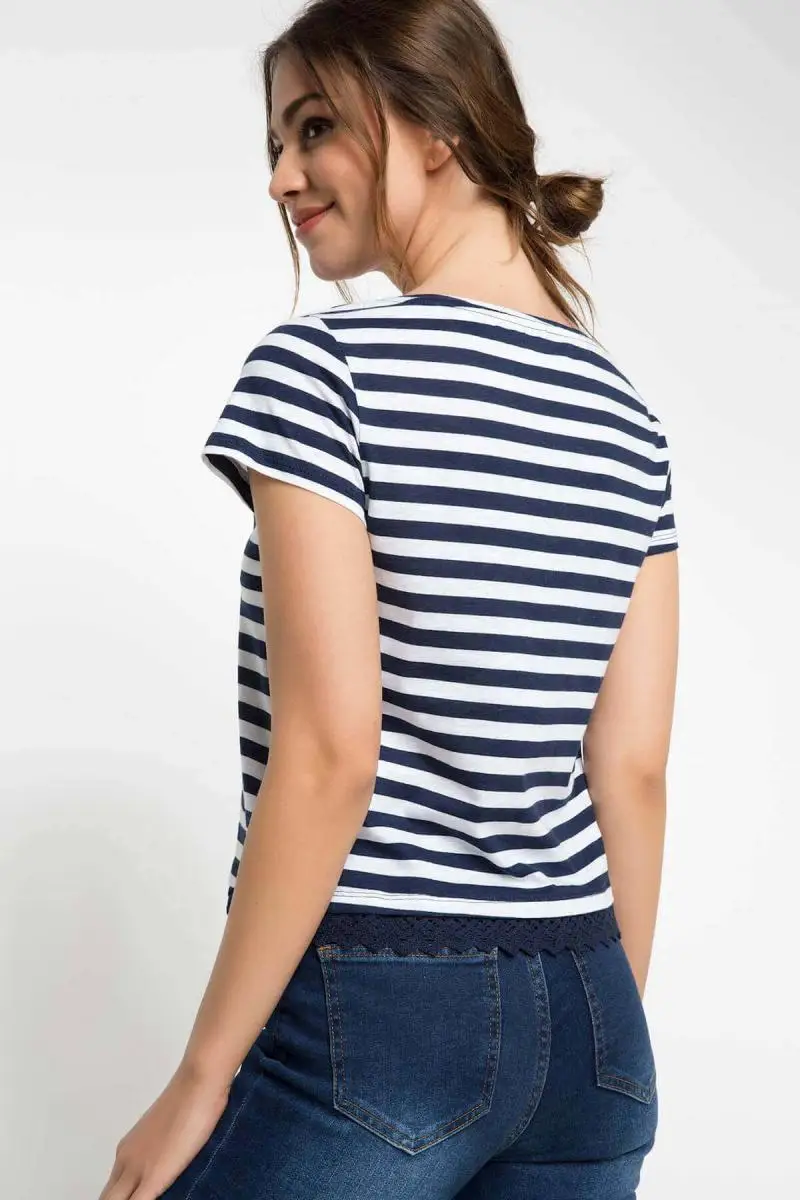 Дефакто Женщины Ruched печати Блузка H0403AZ. 17SM. NM12| |