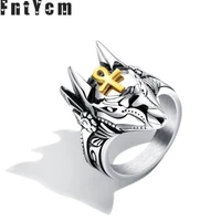 anubis egypt cross ring stainless steel rings for men mens punk rings anillos bague homme anel masculino jewelry