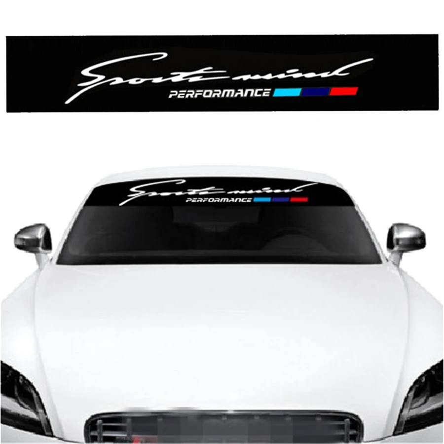 Car Windscreen Sunshade Sticker Vinyl Decal Strip Stickers 21x130cm For M M E46 E60 E39 E70 E83 E85 E87 E90