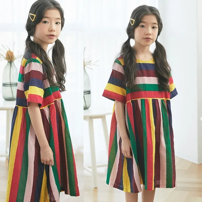 Baby Girl Clothes 2019 Childrens Summer Dresses 100% Cotton Dress Girls Patchwork Party Mother And Daughter | Детская одежда и