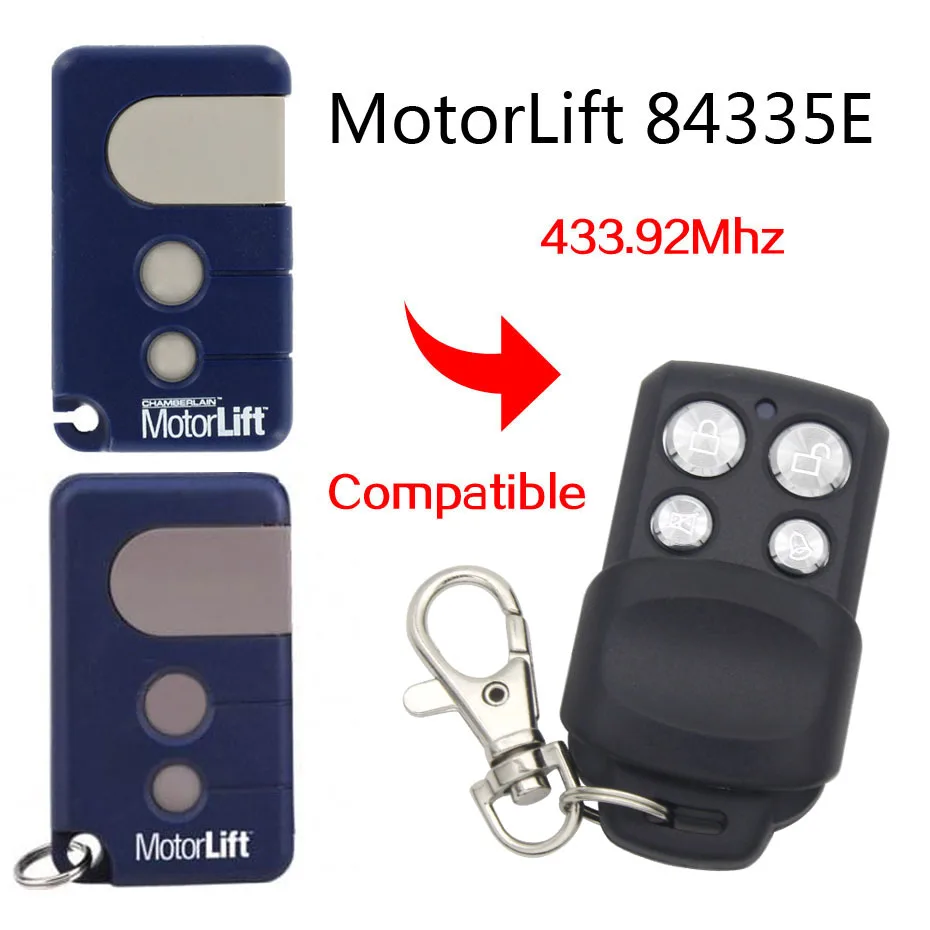 Чемберлен Motorlift 84335E дистанционный пульт Совместимость Замена плавающий код