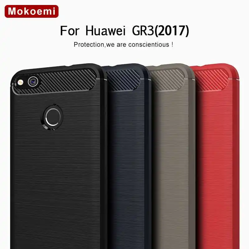 Mokoemi Fashion Shock Proof Soft Silicone 5.2&quotFor Huawei GR3 2017 Case For cell Phone Cover |