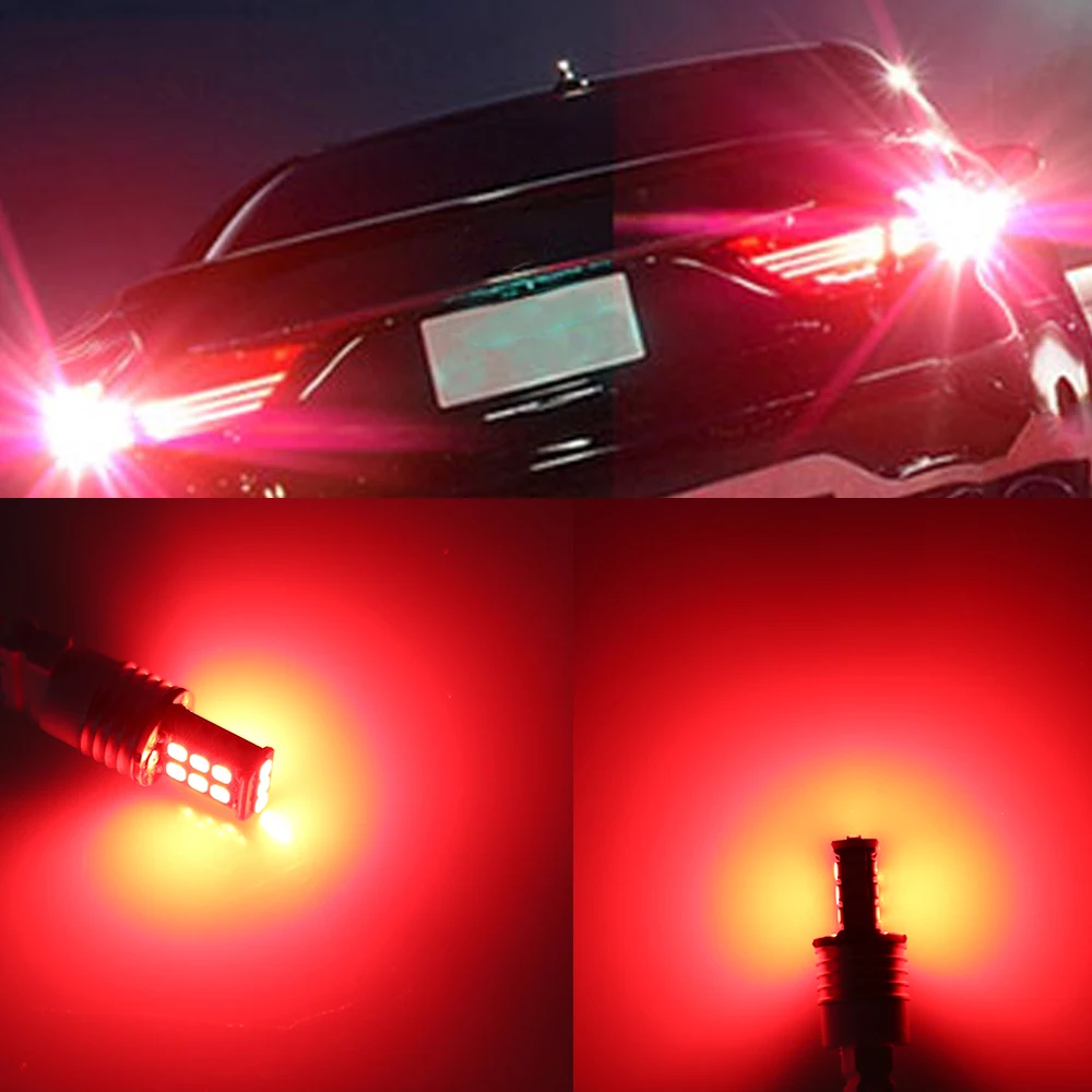 1 шт. Белый/янтарный без гипервспышки 3157 2835 Чип 15SMD светодиодный переключатель для