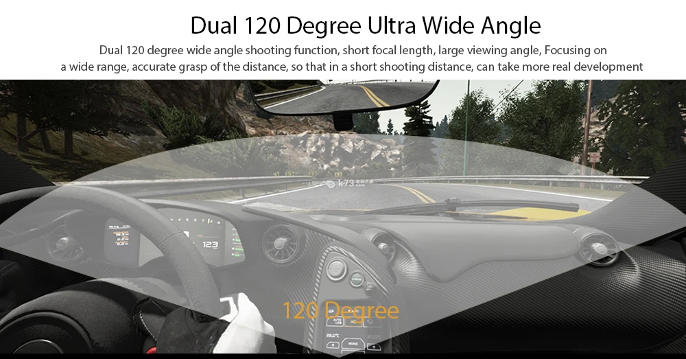 

2.7'' Dual Lens Car DVR HD G-sensor Loop Video Motion Detection Anti-shake Dash Camera 24H Parking Monitoring Recorder