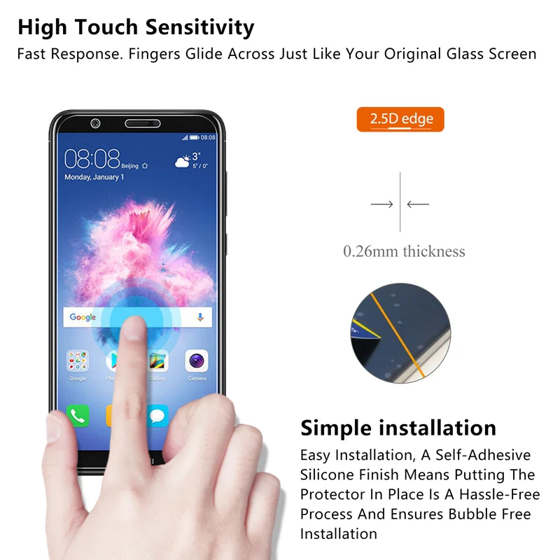 Закаленное стекло 9H для Huawei Y5 ii Y6 Pro 2017 Y3 2018 Y7 Prime Защита экрана P Smart Plus Y6ii ii|Защитные