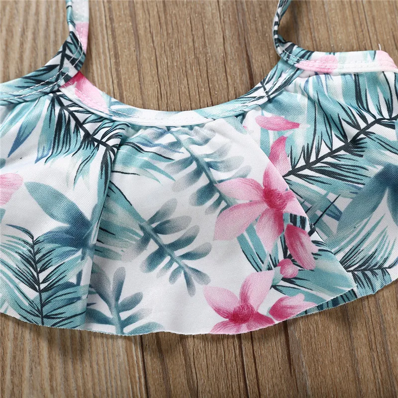 Одежда для детей малышей девочек Boho Цветочный купальный костюм комплекты без