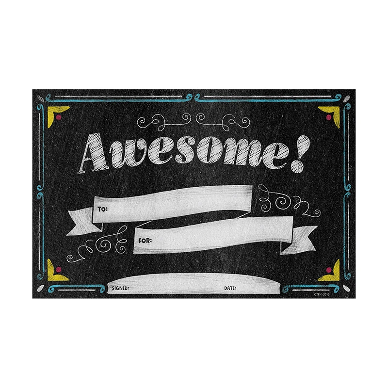 Creative Teaching Press CTP1315 Awesome Small Awards - Chalk It Up |