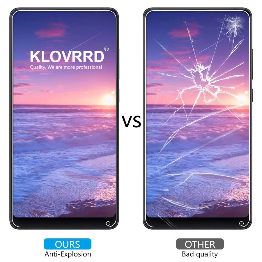 KLOVRRD 2.5D Закаленное стекло для Xiao mi x 2 S 9 H прозрачная защитная пленка с защитой от