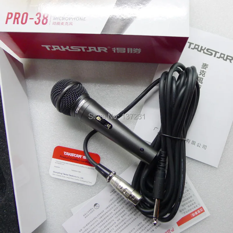 Takstar PRO 38 микрофон для караоке профессиональные проводные динамические микрофоны
