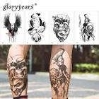 Водостойкая Временная тату-наклейка glaryyears, 1 лист, модная искусственная татуировка, монстр, косметика, искусство тела для мужчин и женщин
