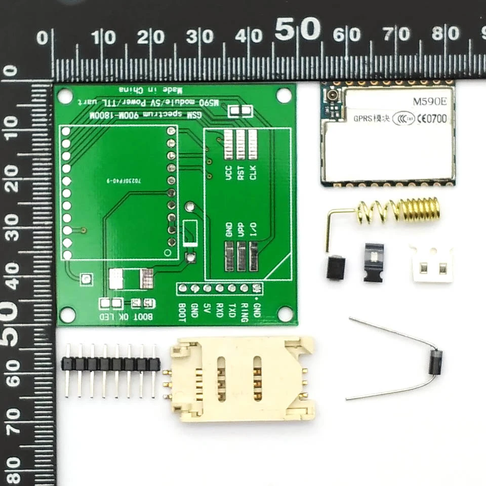 1 комплект M590E GSM GPRS модуль 900m 1800m SMS сообщения Diy наборы M590 стандартный набор обучения ЦП MCU тест 5 в 50 мм *