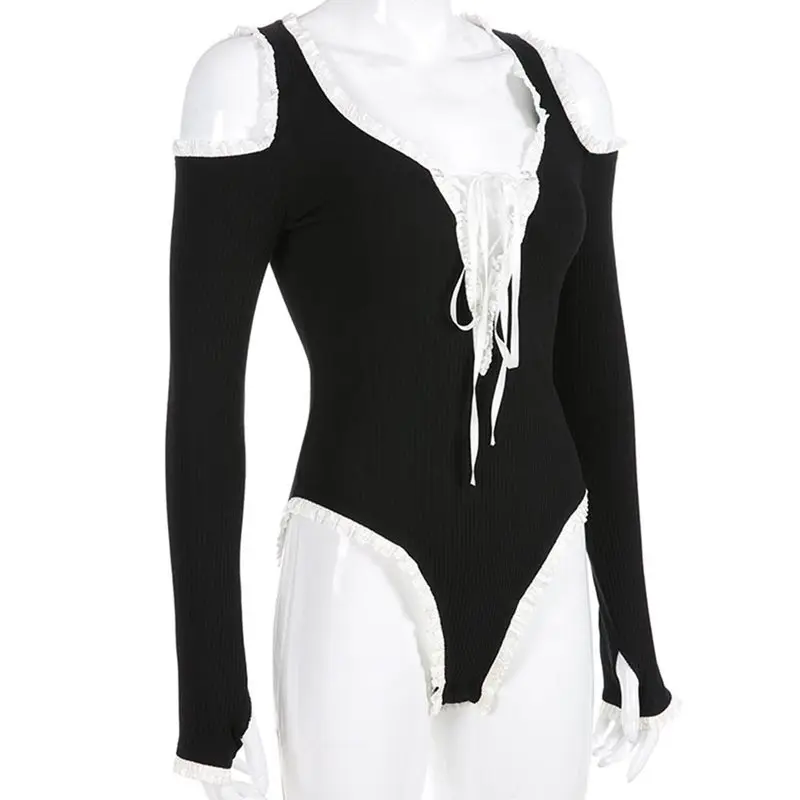 Женские комбинезоны пикантные элегантные черные готические дорожные