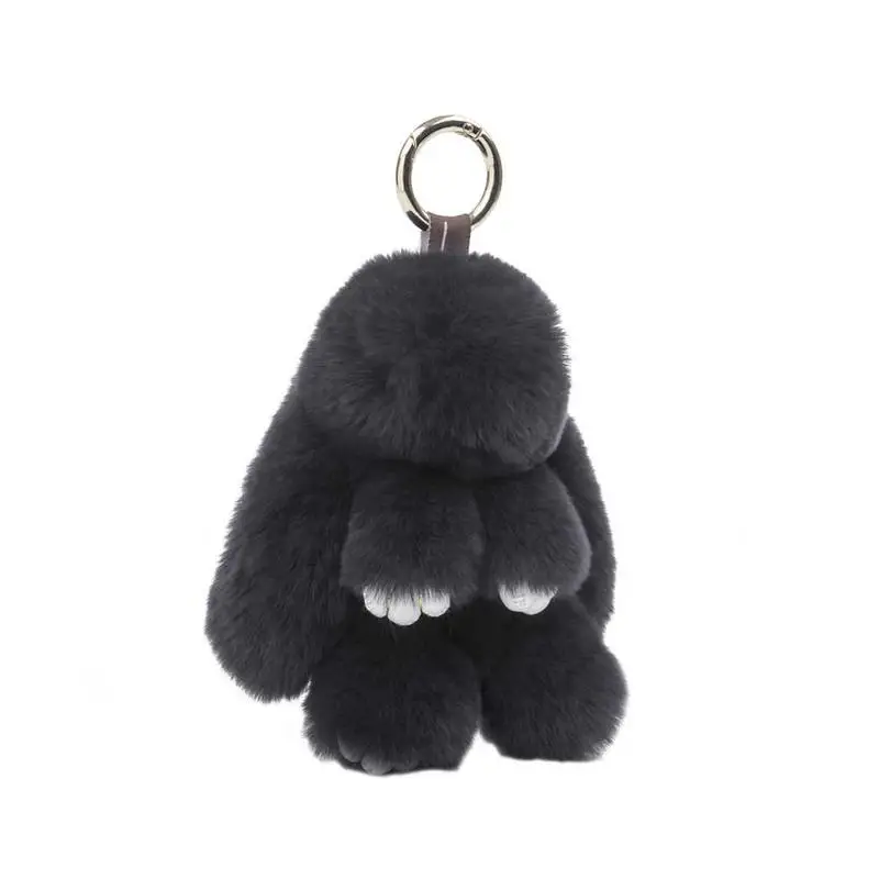 Rex Rabbit Fur Bunny Hair Ball Keychain Soft Cute Plush Keyring JonStew Handbag Pendant Toy | Игрушки и хобби