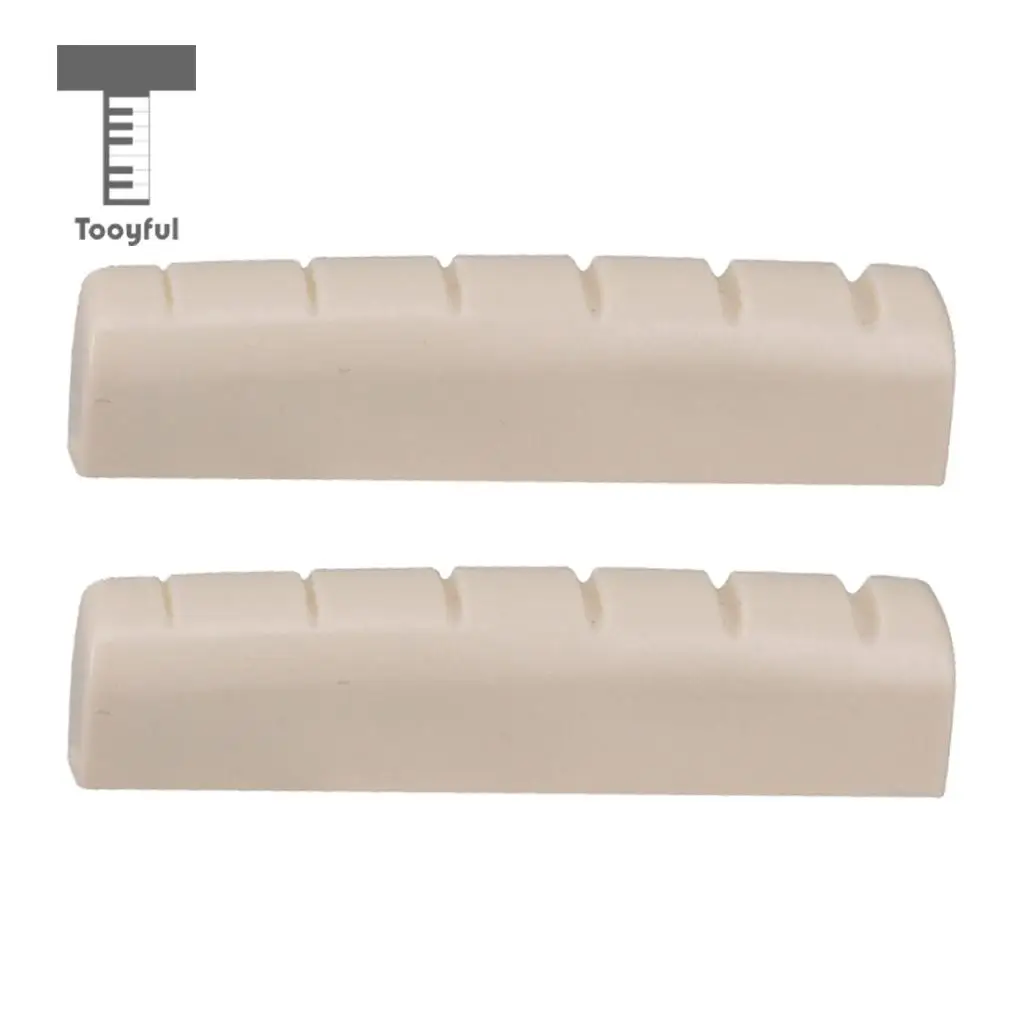 2 Pieces Left Handed Acoustic Guitar Nut Slotted for Parts Accessories 44x6x9.8-9mm | Спорт и развлечения